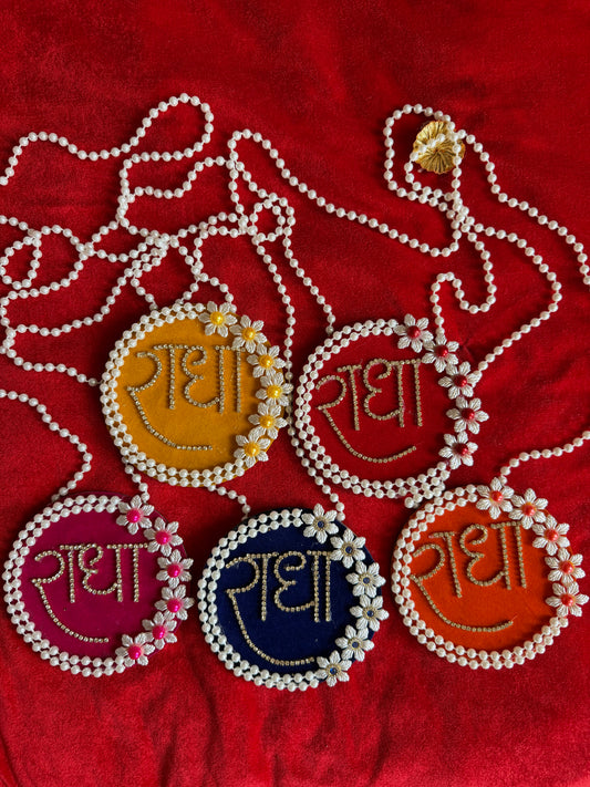 Beautiful Customised Radha Nam Shringar Mala