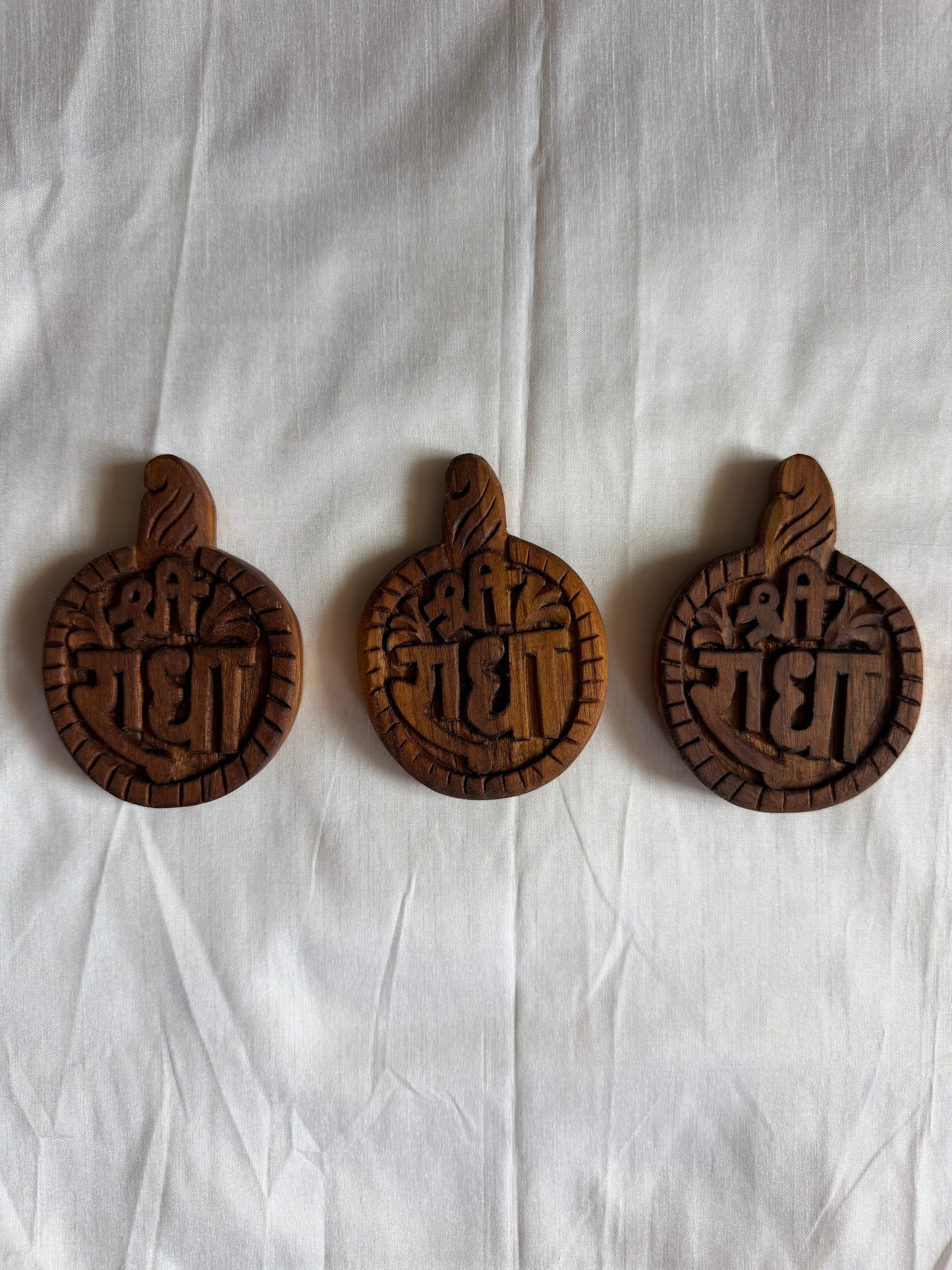 Handcrafted Shree Radha Nam Seva On Pure Kadam