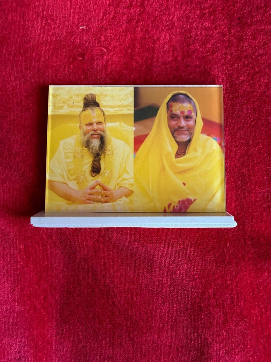 Gurudev & Bade Gurudev Car Dashboard Photo Stand - Shri Hit Sakhi