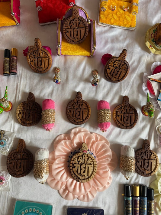 Handcrafted Shree Radha Nam Seva On Pure Kadam - Shri Hit Sakhi
