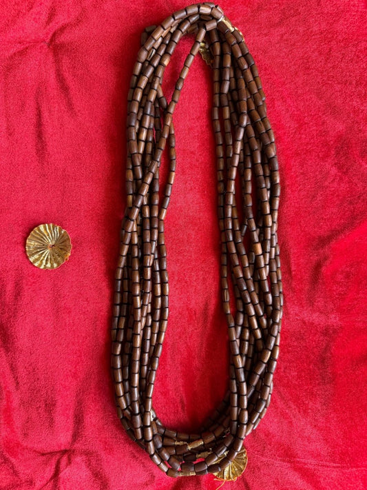 Premium Desi Ghee wali 2 round Tulsi Kanthi Mala Brown - Shri Hit Sakhi