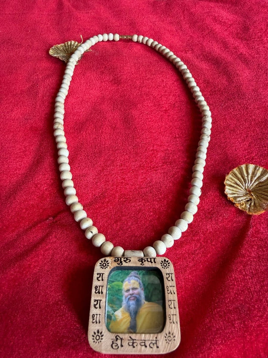 Premium Gurudev Pendant Pure Tulsi Kanthi Mala - Shri Hit Sakhi