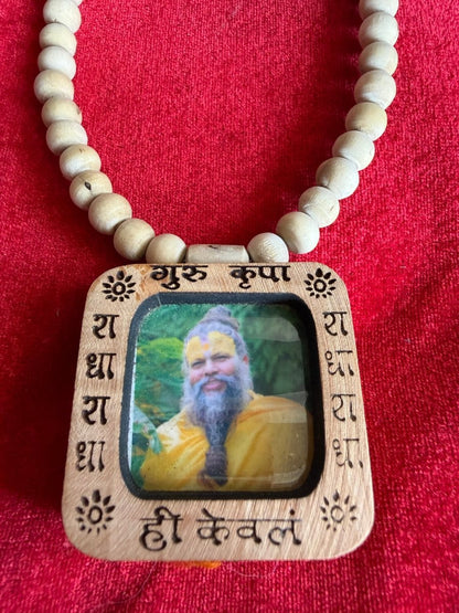 Premium Gurudev Pendant Pure Tulsi Kanthi Mala - Shri Hit Sakhi