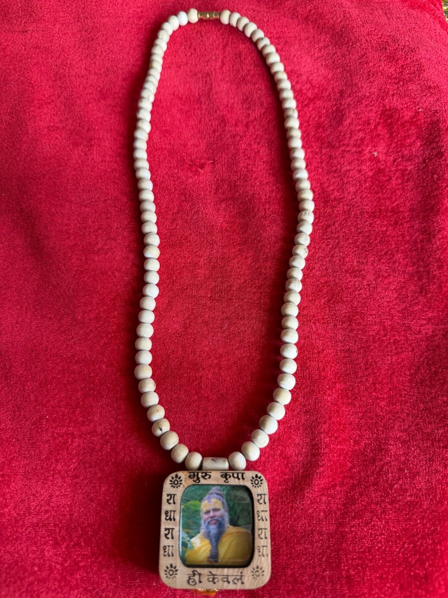 Premium Gurudev Pendant Pure Tulsi Kanthi Mala - Shri Hit Sakhi