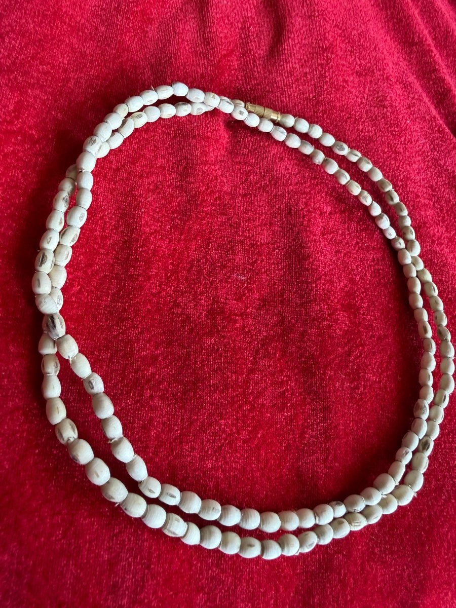 Premium Mridangam 2 Round Pure Tulsi Kanthi Mala - Shri Hit Sakhi