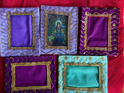 Pyari Shreeji and Radhavallbhju Chavi with Poshakh (without Frame) - Shri Hit Sakhi