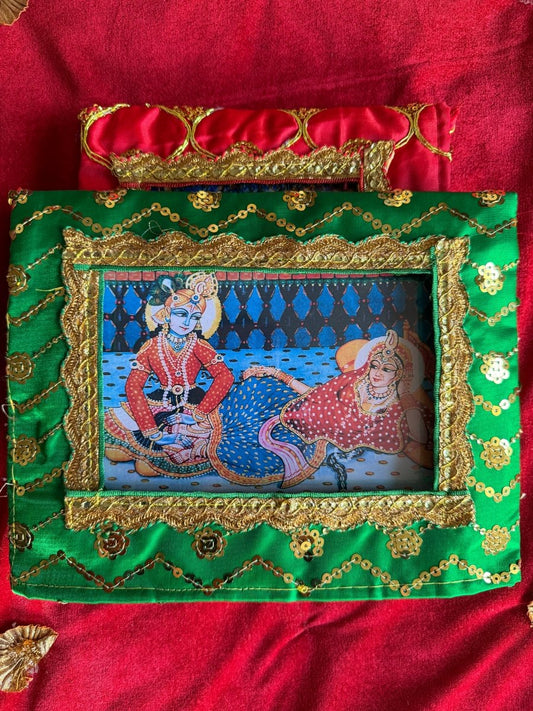 Seva Kunj Chavi with 1 Poshakh (without Frame) - Shri Hit Sakhi