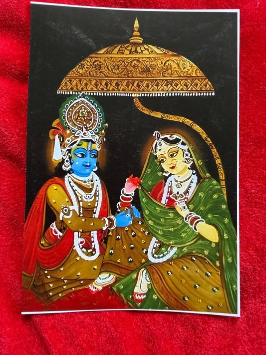 Seva Kunj Leela Chavi with 1 Poshakh (without Frame) - Shri Hit Sakhi