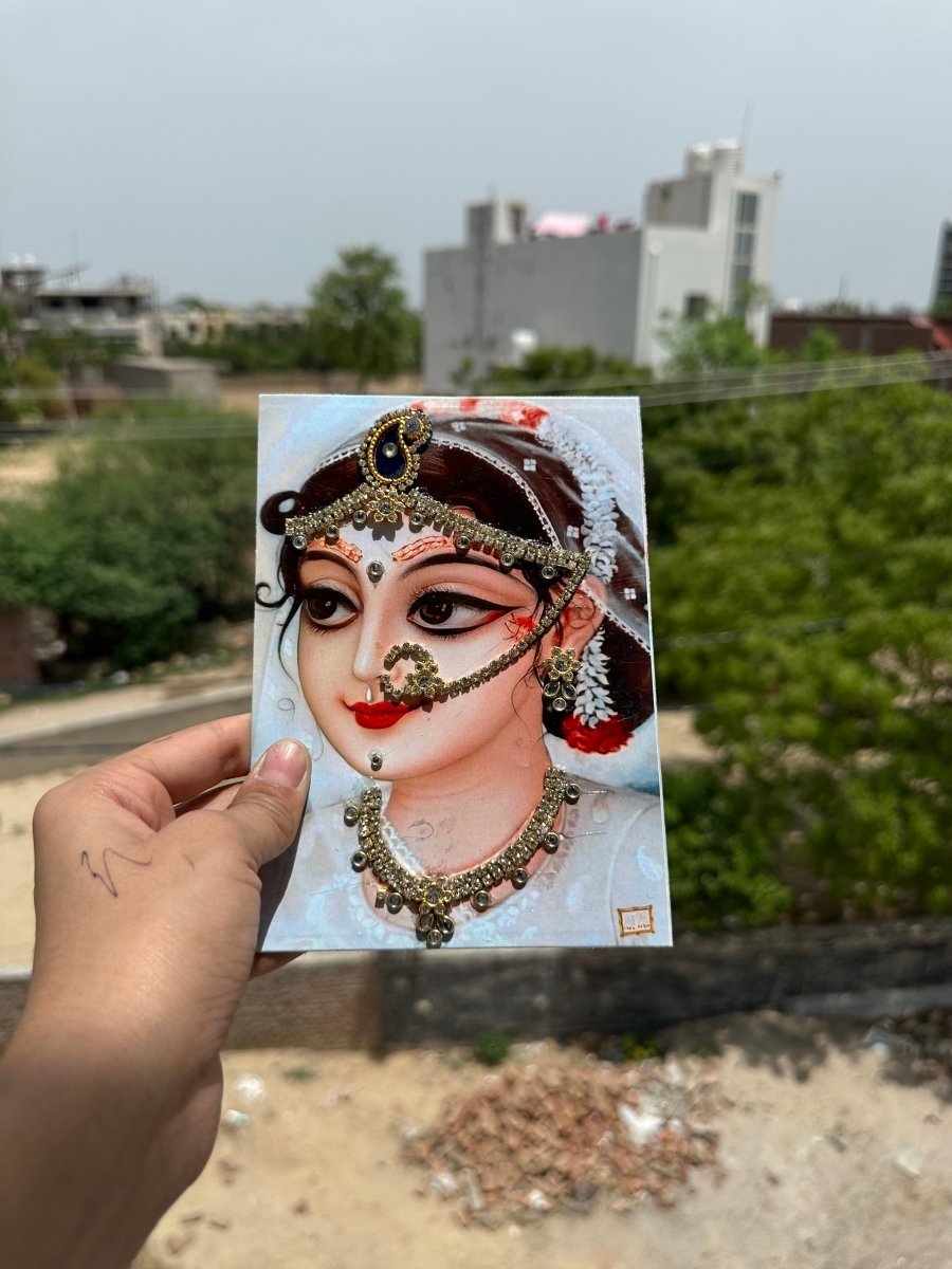 Shreeji Customised Shringar Chavi with 1 Poshakh (without Frame) - Shri Hit Sakhi